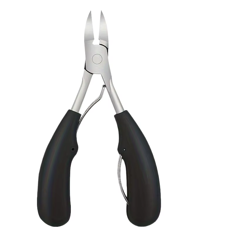Outil de manucure en acier inoxydable noir, coupe-cuticules robuste et coupe-ongles avec poignées no