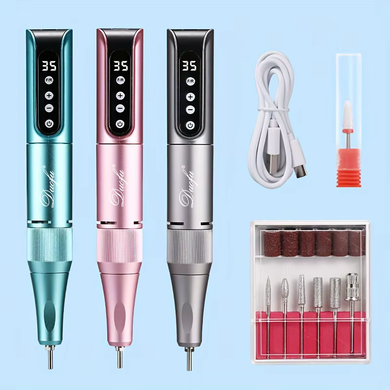 35000rpm sans fil Nail Drill Pen USB Nail lime Polish Pen outil de salon de perceuse à ongles portab