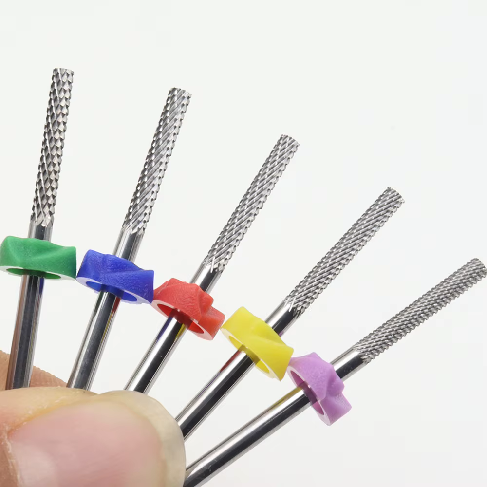 1 pièces forets à ongles de sécurité, forets à cuticules en carbure de tungstène de 3/32 ", rotation