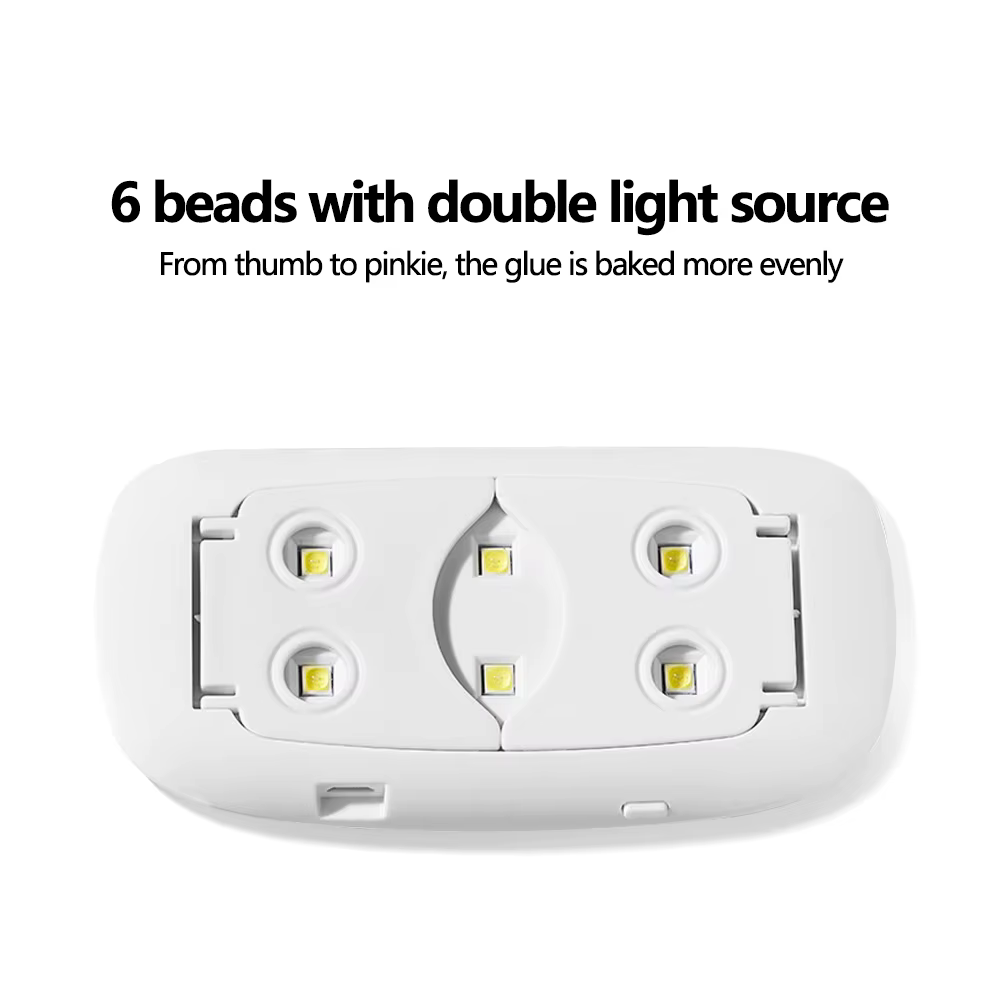 Lampe à ongles pliable 6w lampe à Led Uv pour Machine à ongles 6 Led Uv Gel vernis à ongles sèche la