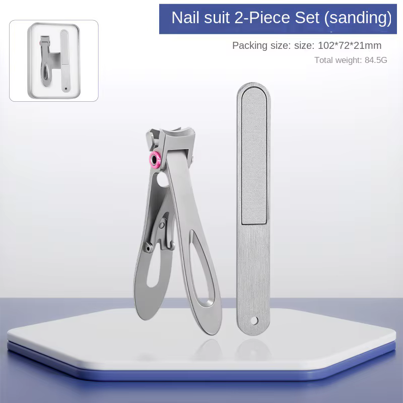Ensemble d'outils coupe-ongles couleur titane, kit de manucure et pédicure portable pour les soins q