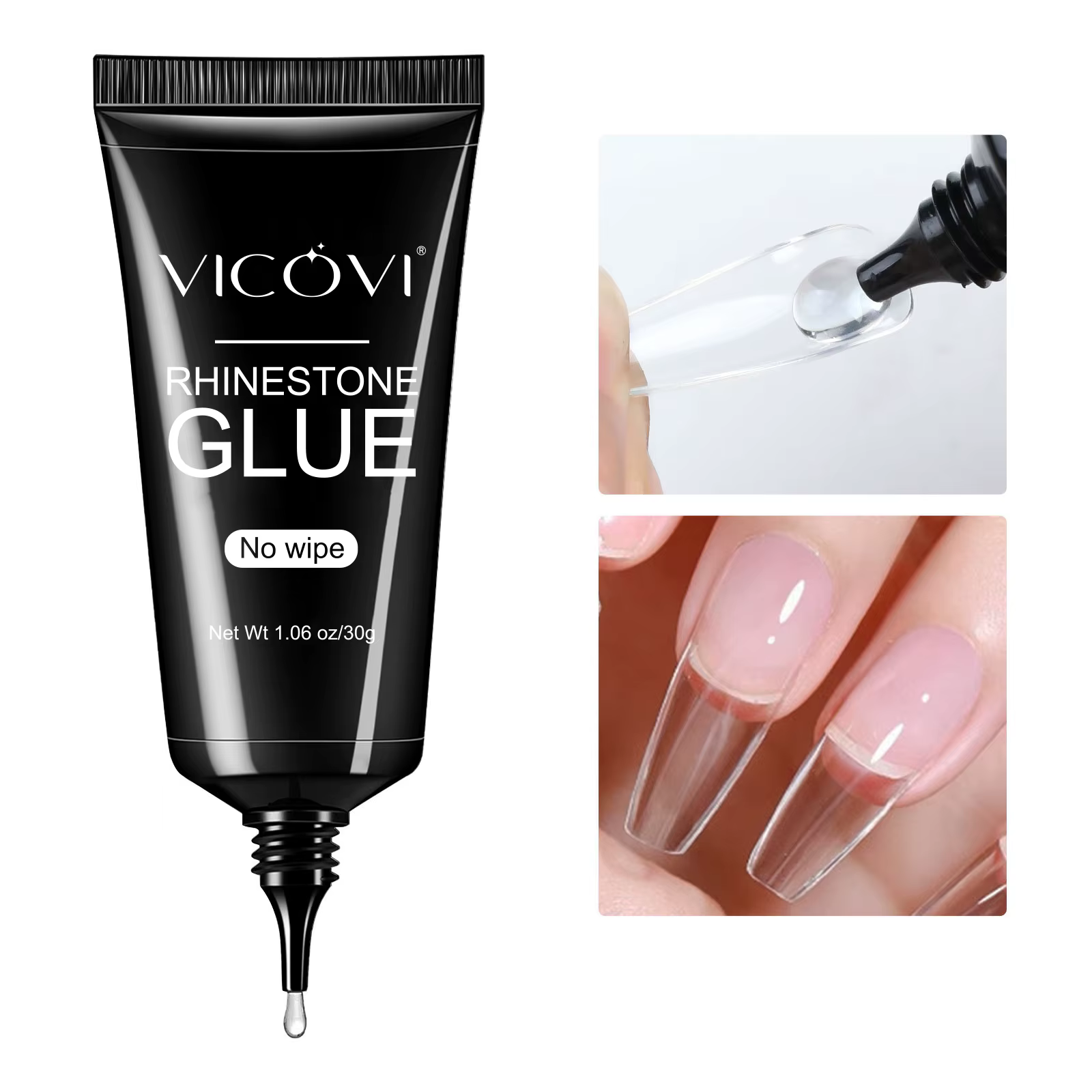 Colle à ongles adhésive forte pour presse sur les faux ongles, faux ongles en acrylique, colle trans