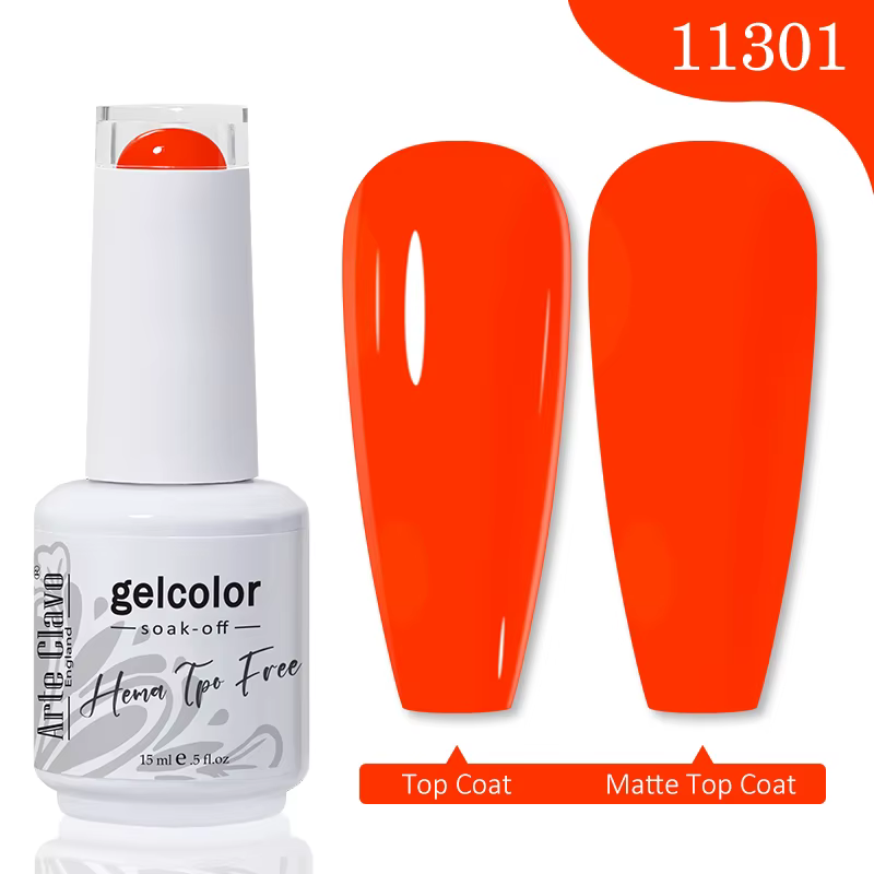 Arte Clavo 15ml Vernis à ongles gel UV hybride sans HEMA ni TPO, ensemble rose et rouge, pour nail a