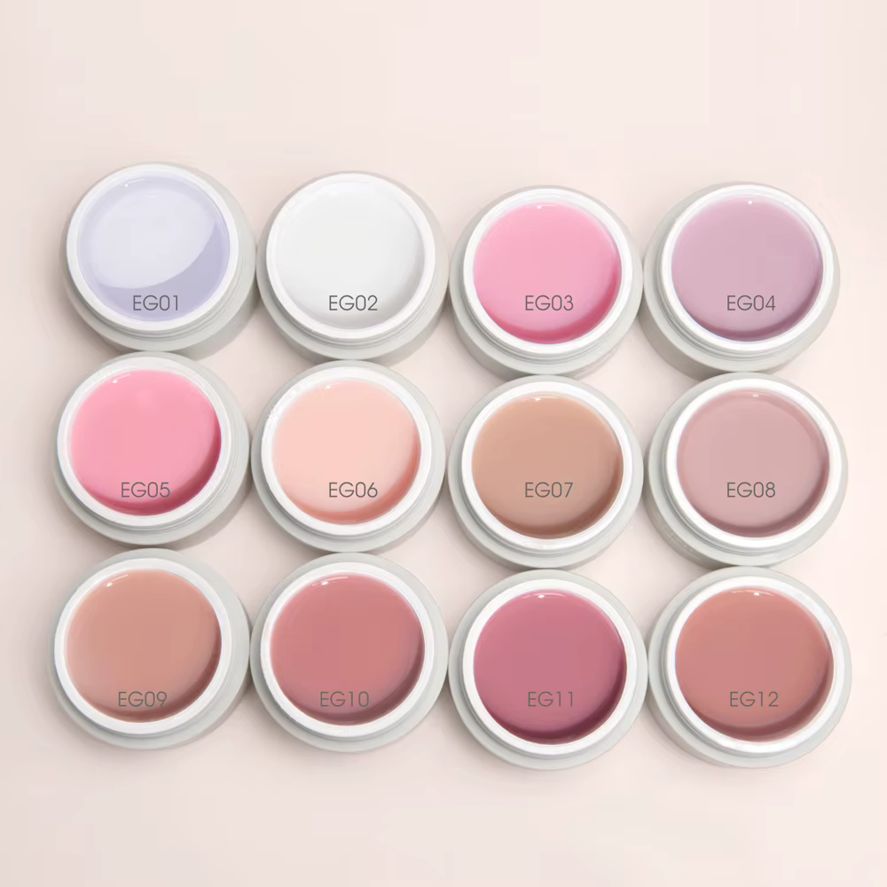 Kit de gel crémeux CANNI pour ongles, texture gelée, auto-nivelant, UV LED, gel de construction pour