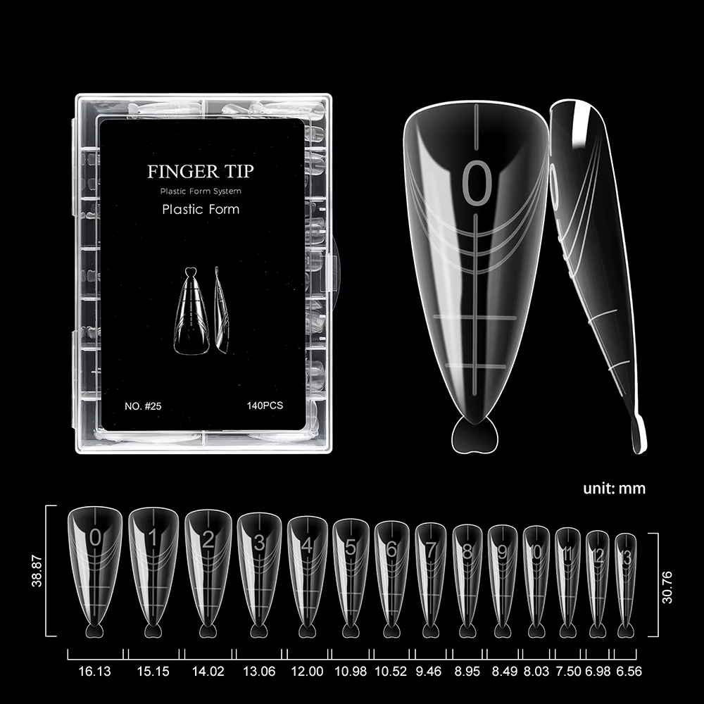 TP 70 pièces/140 pièces ongles clairs double forme couverture complète système d'extension d'ongle c