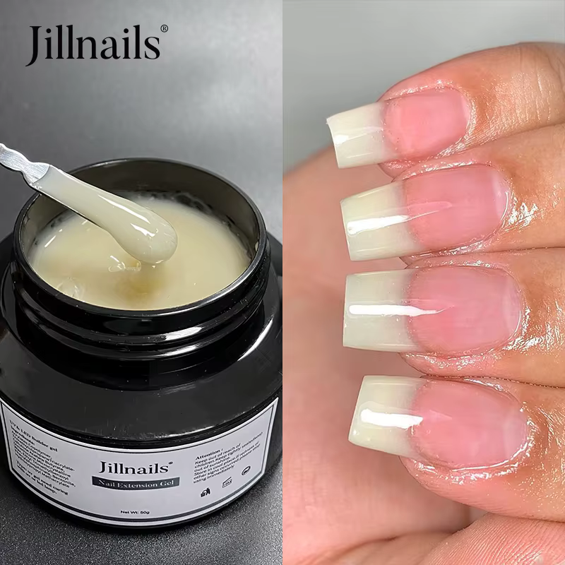 Jillnails 50ml constructeur de Gel blanc laite auto-nivelant Gel russe moyen pour Extension d'ongles