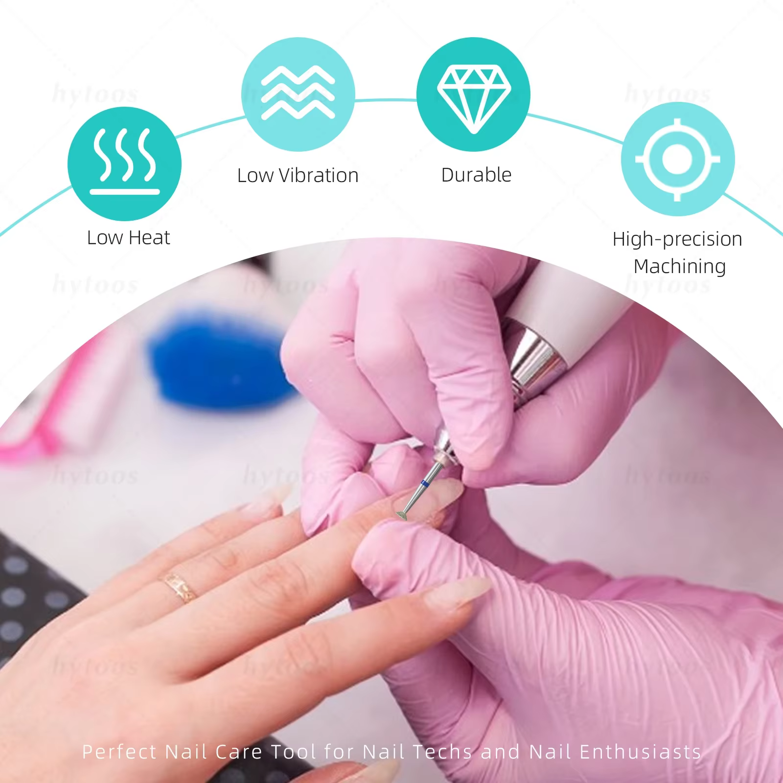 HYTOOS – foret diamant cône inversé de 4mm, dissolvant de cuticules et de peaux mortes russes, outil
