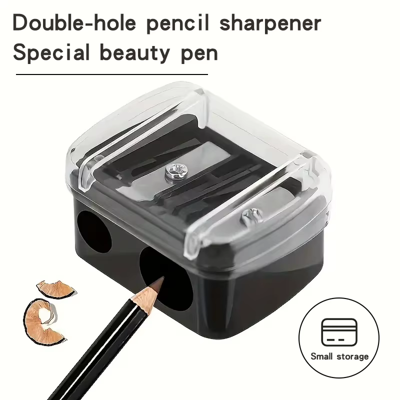 Crayon Eyeliner crayon à sourcils maquillage taille-crayon Double trou conception crayon outil de bo