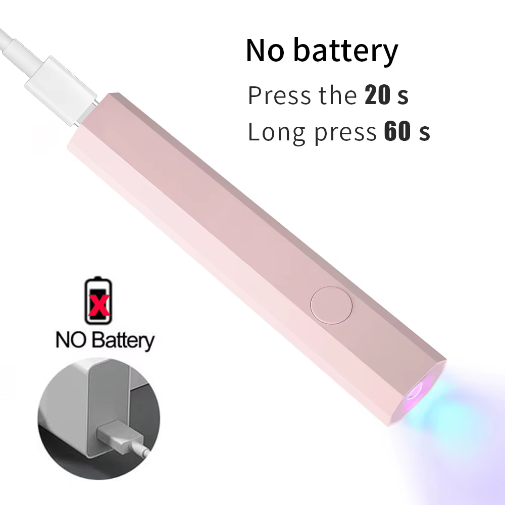 YIKOOLIN Séchoir à Ongles Rechargeable Pratique UV LED Lampe Portable à Main Séchage Rapide pour Tou