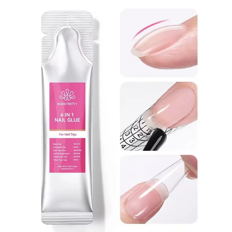 15ml 6 en 1 Extension multifonctionnelle vernis à ongles UV Gel rechargé paquet construction ongles