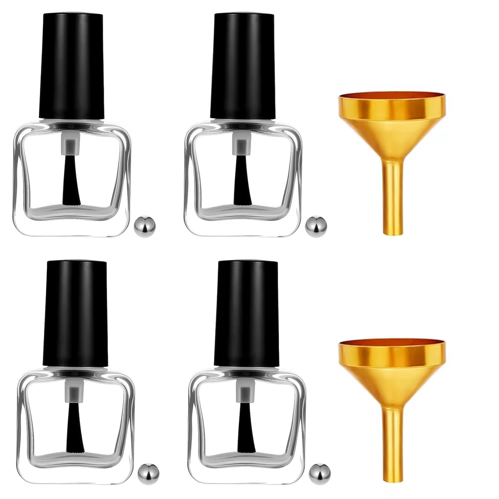 Bouteilles de vernis à ongles vides avec brosse, bouteilles de vernis Gel en verre de 5ML, recharge 
