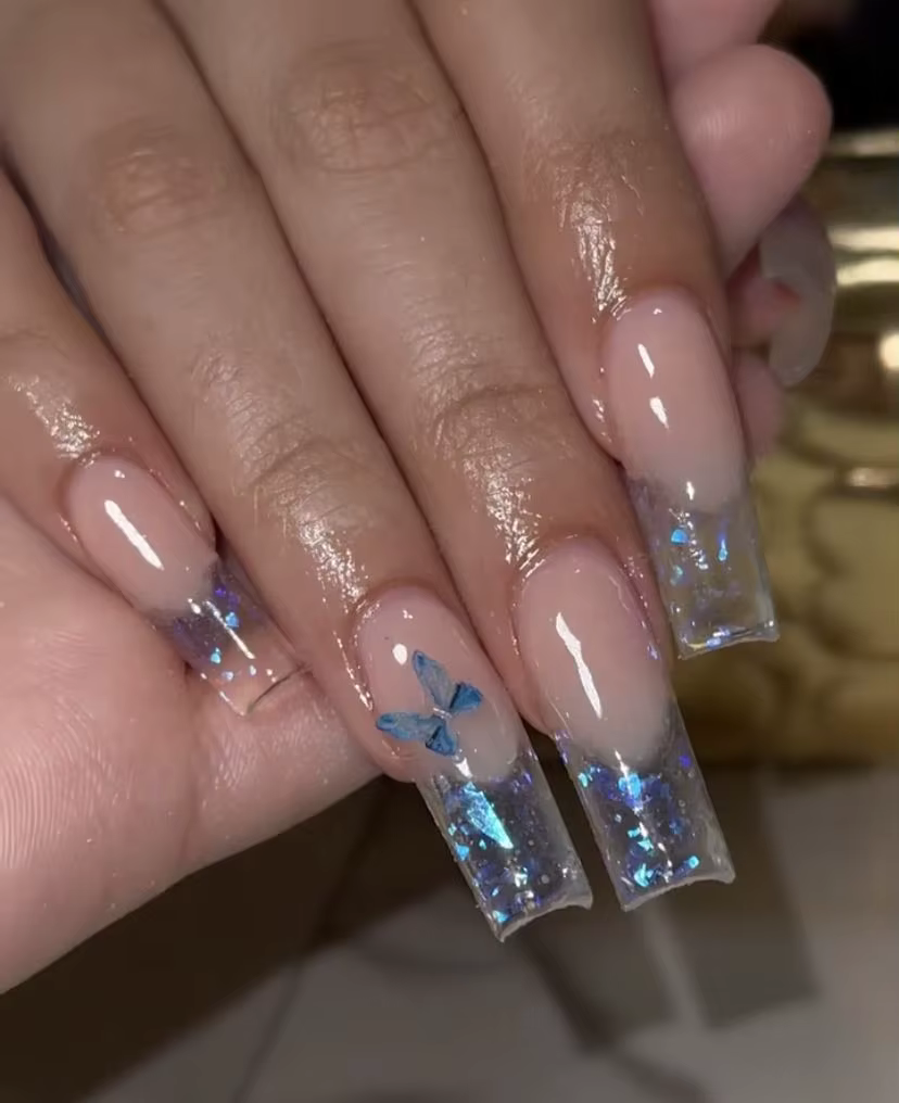 XXL – pointes de forme carrée longues et droites pour faux ongles en acrylique, avec boîte, pointes
