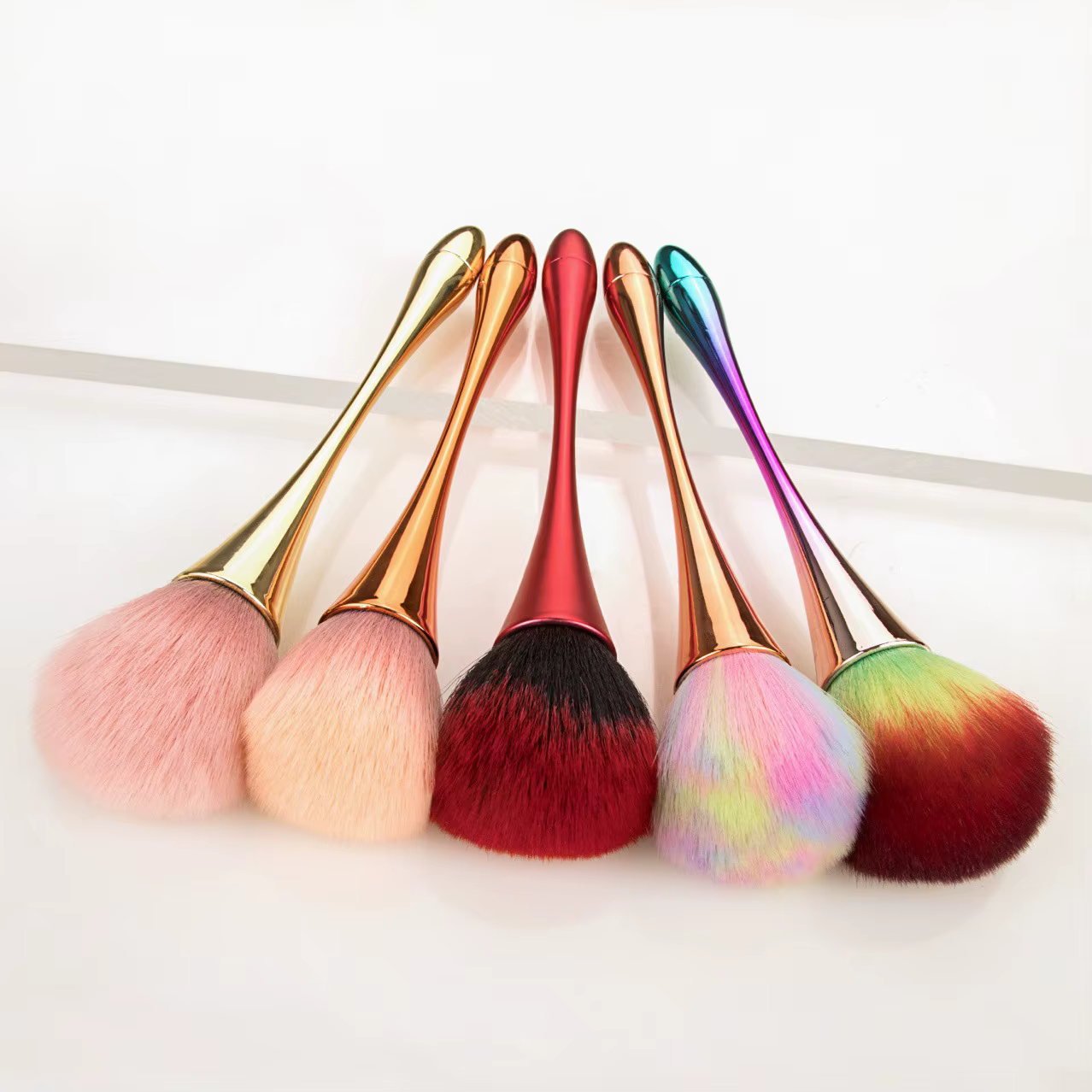 Brosse professionnelle en poudre à paillettes douces et moelleuses de grande taille, brosse de netto