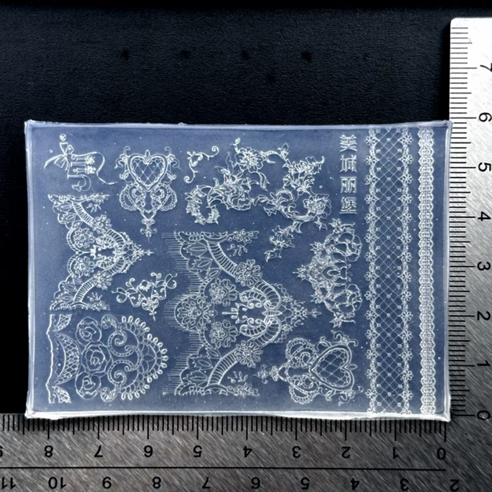 Moule 3D en dentelle pour Nail Art, fleurs en dentelle, motifs en résine, pour accessoires, fournitu
