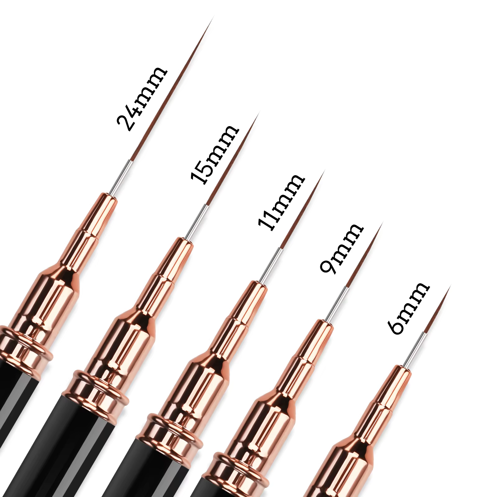 5 pièces professionnel Nail Art doublures rayures pinceaux outil Ultra-mince ligne détail dessin pei