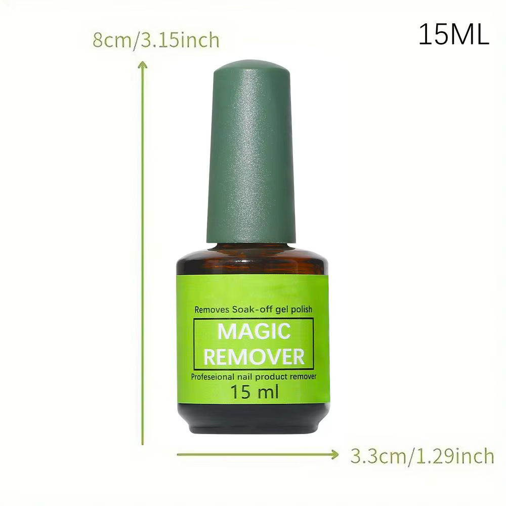 Dissolvant de vernis à ongles Gel 15ml, dissolvant de vernis rapide et facile, outil d'élimination d