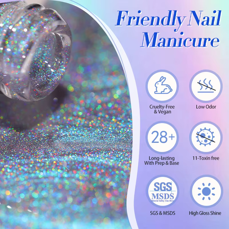 BORN PRETTY 10/15ml 9D bleu holographique arc-en-ciel chat Gel magnétique vernis à ongles tremper UV