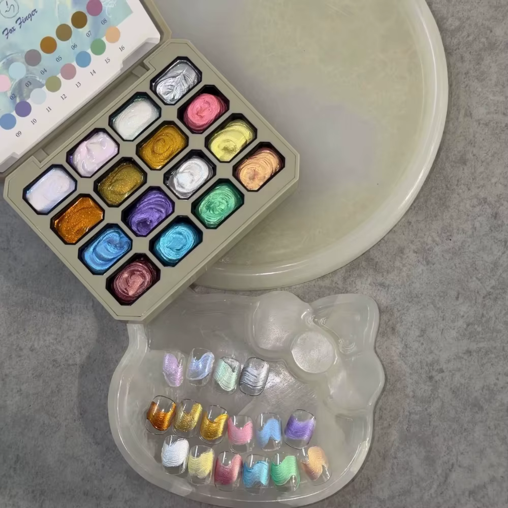 Gel à ongles satiné en relief 16 couleurs, printemps-été, pour la décoration professionnelle des ong