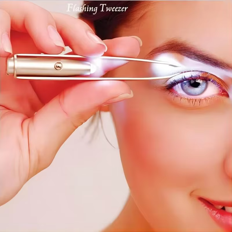 Pince à épiler Portable en acier inoxydable, Design intelligent, pour enlever les poils des sourcils