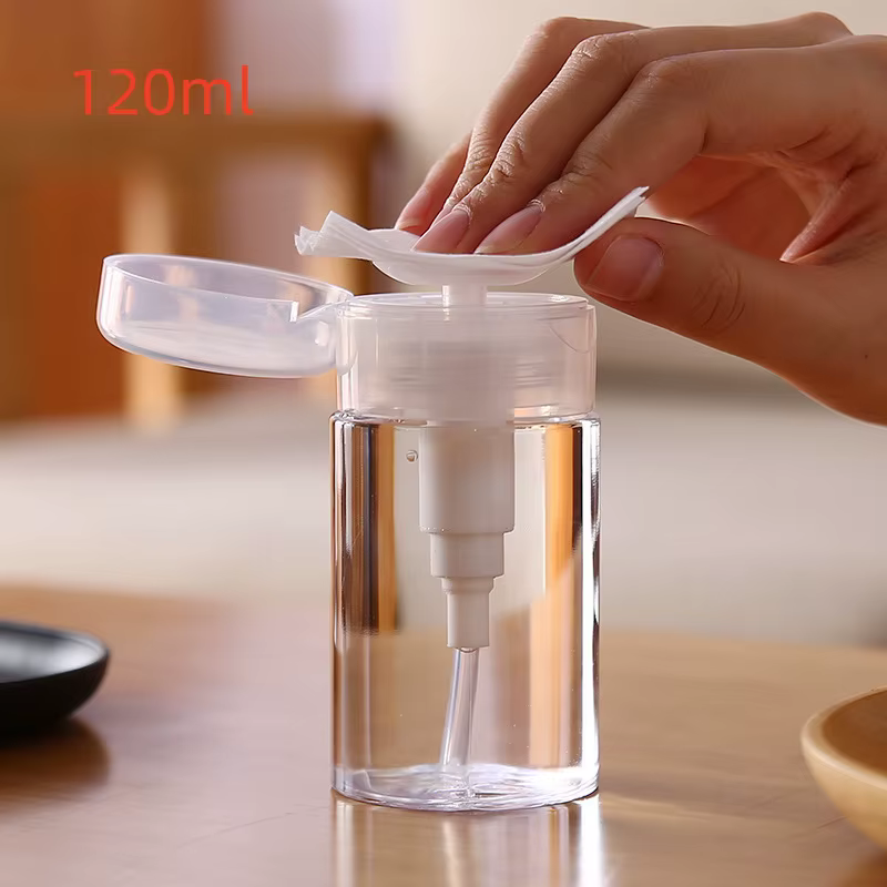 Bouteilles rechargeables pour ongles, distributeur de pompe à pression vide, dissolvant de vernis à 