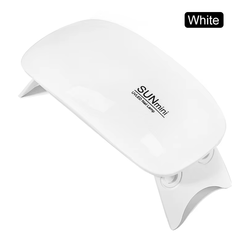 Mini lampe de séchage pour ongles portable, 6 LED UV, lampe pour nail art, pour sécher le vernis, le