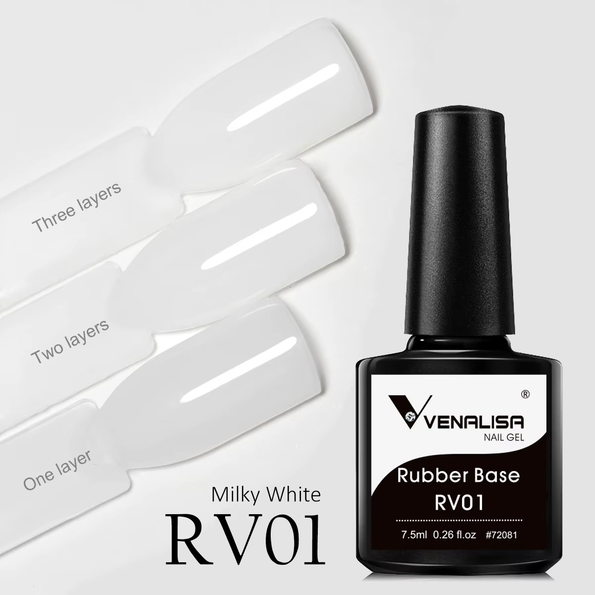 VENALISA couche de Base en caoutchouc couleur vernis à ongles Gel gelée Semi Transparent français on
