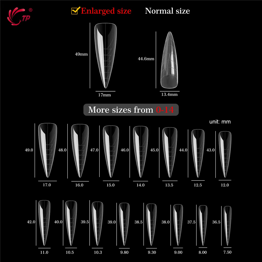 TP 75 pièces/150 pièces Stiletto double forme ongles acrylique construction rapide Gel moule couvert
