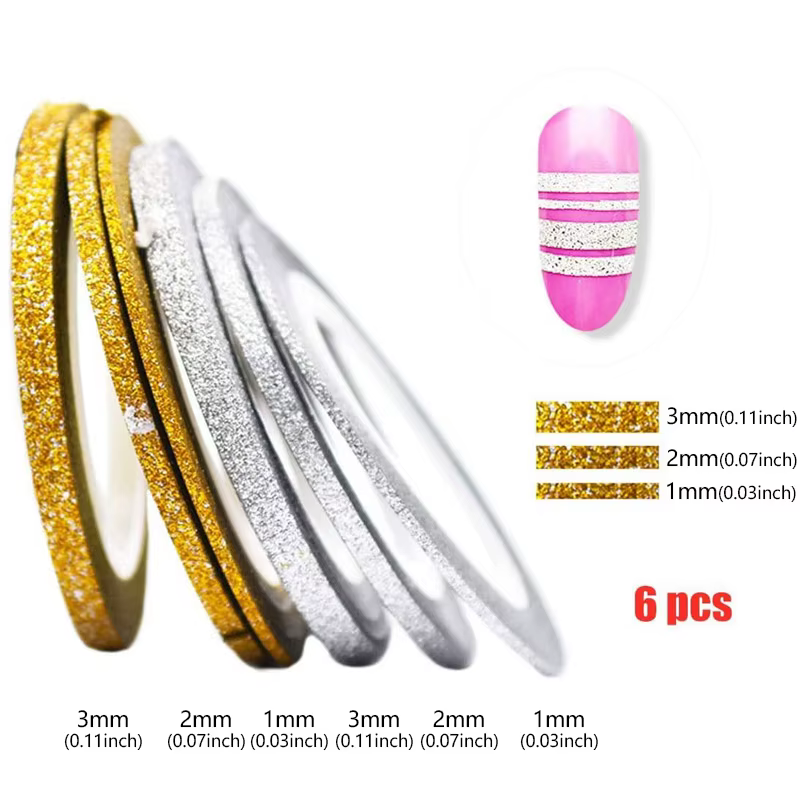 Bande à rayures pour ongles, fil métallique 3D, outil d'art des ongles, rouleaux de couleurs, ligne