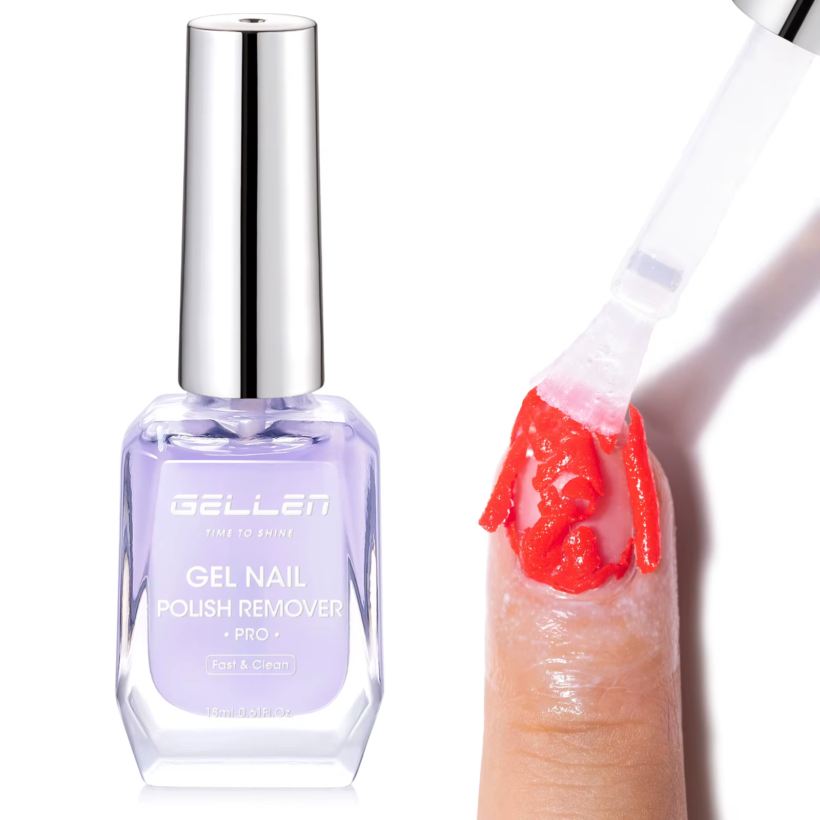 Kit professionnel GELLEN pour retirer le vernis à ongles en gel – Dissolvant rapide sans feuille, hu
