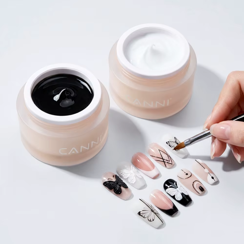 CANNI Gel de modelage 3D PVC sans résidu, Gel sculptant auto-modelant, Gel de peinture pour ongles d