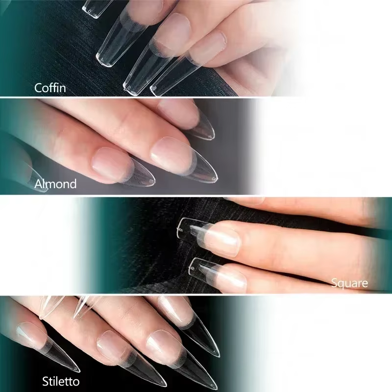 NAILPOP-Faux Ongles pour Système d'Extension, Couverture Complète, Pression sur N64.Coffin, Gel Doux