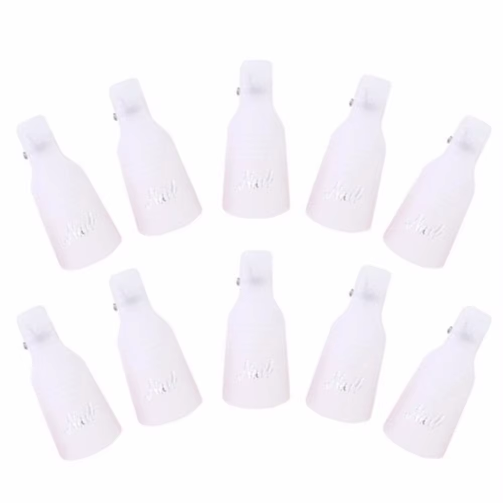 Clips de capuchon de tremper en plastique pour Nail Art, dissolvant de vernis Gel UV, outil d'emball