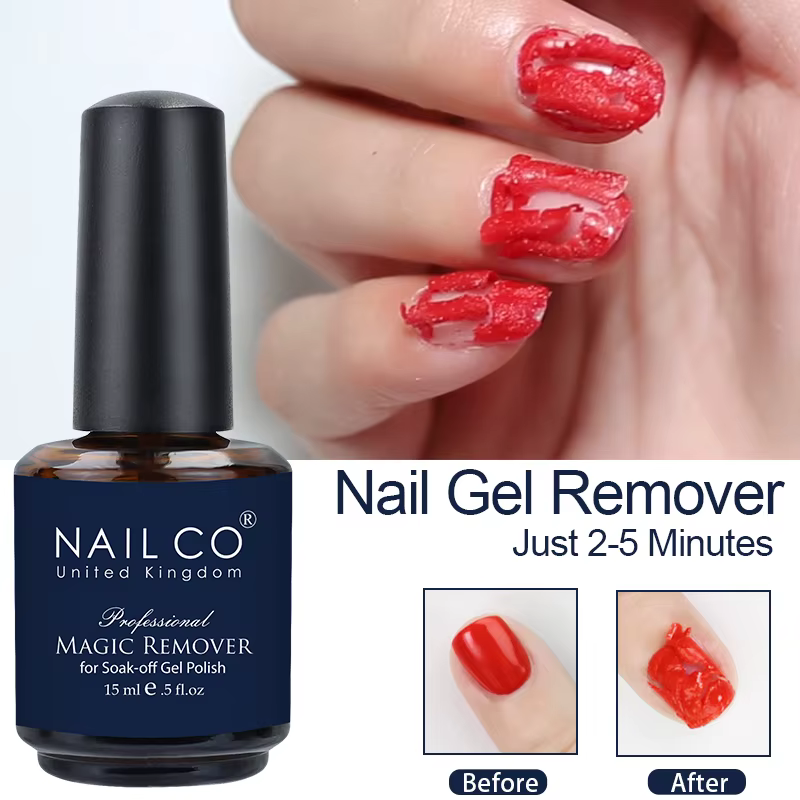 NAILCO 15ml magique rapide dissolvant de vernis à ongles Gel propre UV tremper vernis Semi Permanent