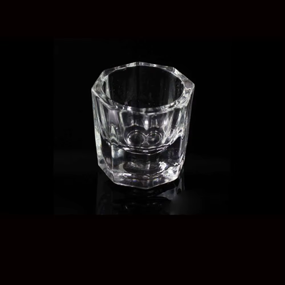 Récipient Octogonal en Verre pour Liquide, Outil de Nail Art Assad, Verrerie, Coupe en Clip, Outils