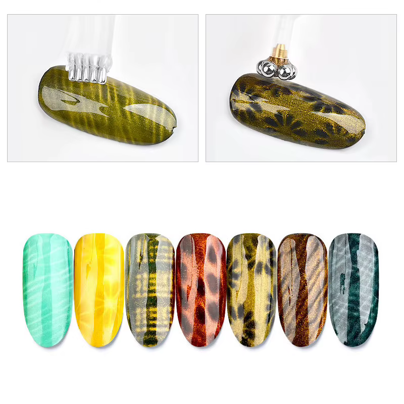 1/2 pièces Nail Art bâton magnétique 3D fort œil de chat bande magnétique ligne française bande mult