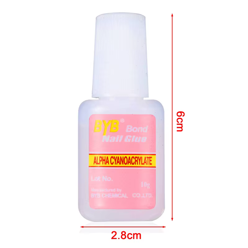 Colle à ongles 10g avec pinceau applicateur pour faux ongles, colle transparente forte, manucure, sé