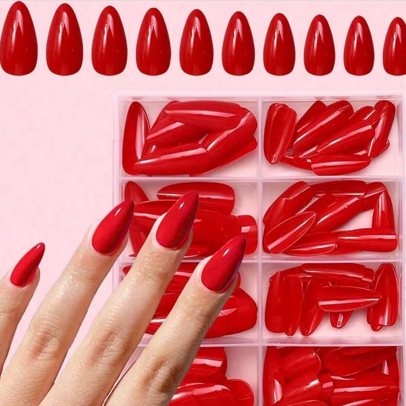 Faux ongles français simples et brillants, courts, carrés, blancs, à la mode, portables, adaptés au