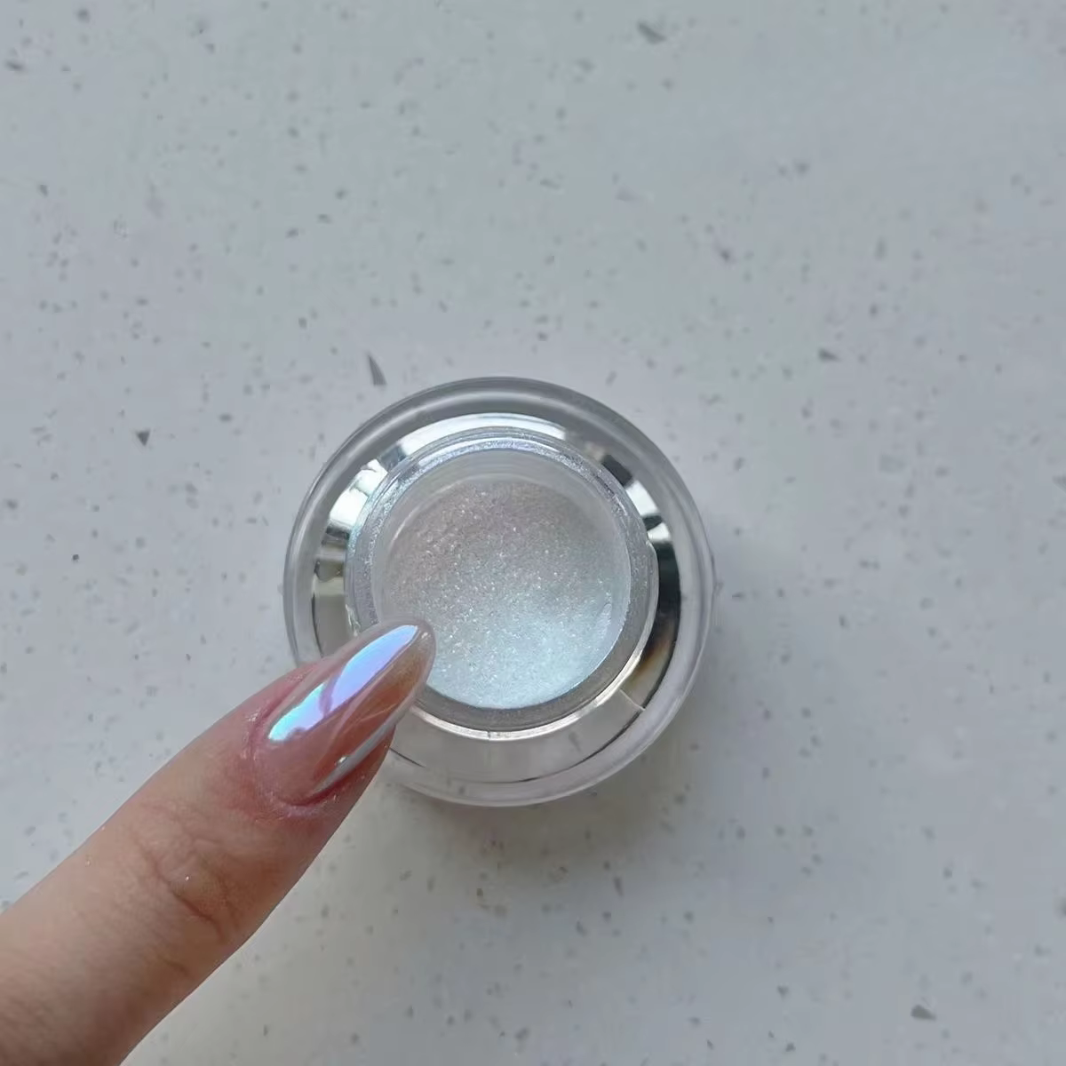 Lune clair de lune perle miroir magique poudre Aurora ongles poudre paillettes poussière Chrome bric
