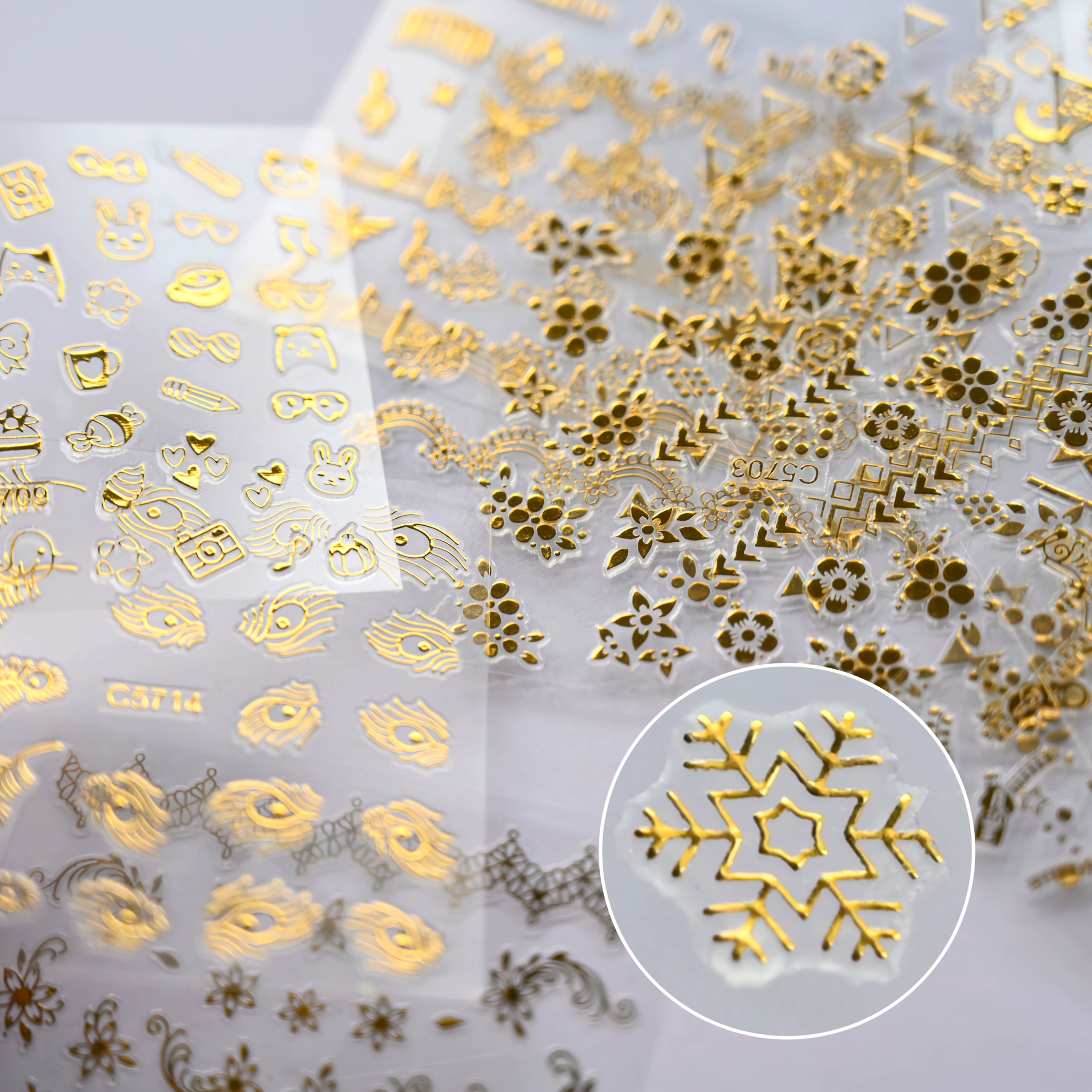 90 feuilles d'autocollants pour ongles en plastique Durable pour femmes, mélange de fleurs de printe