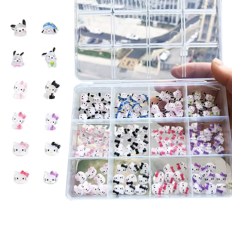 120 pièces/70 pièces Kawaii Sanrio Mini accessoires de Nail Art autocollants HelloKitty bricolage co