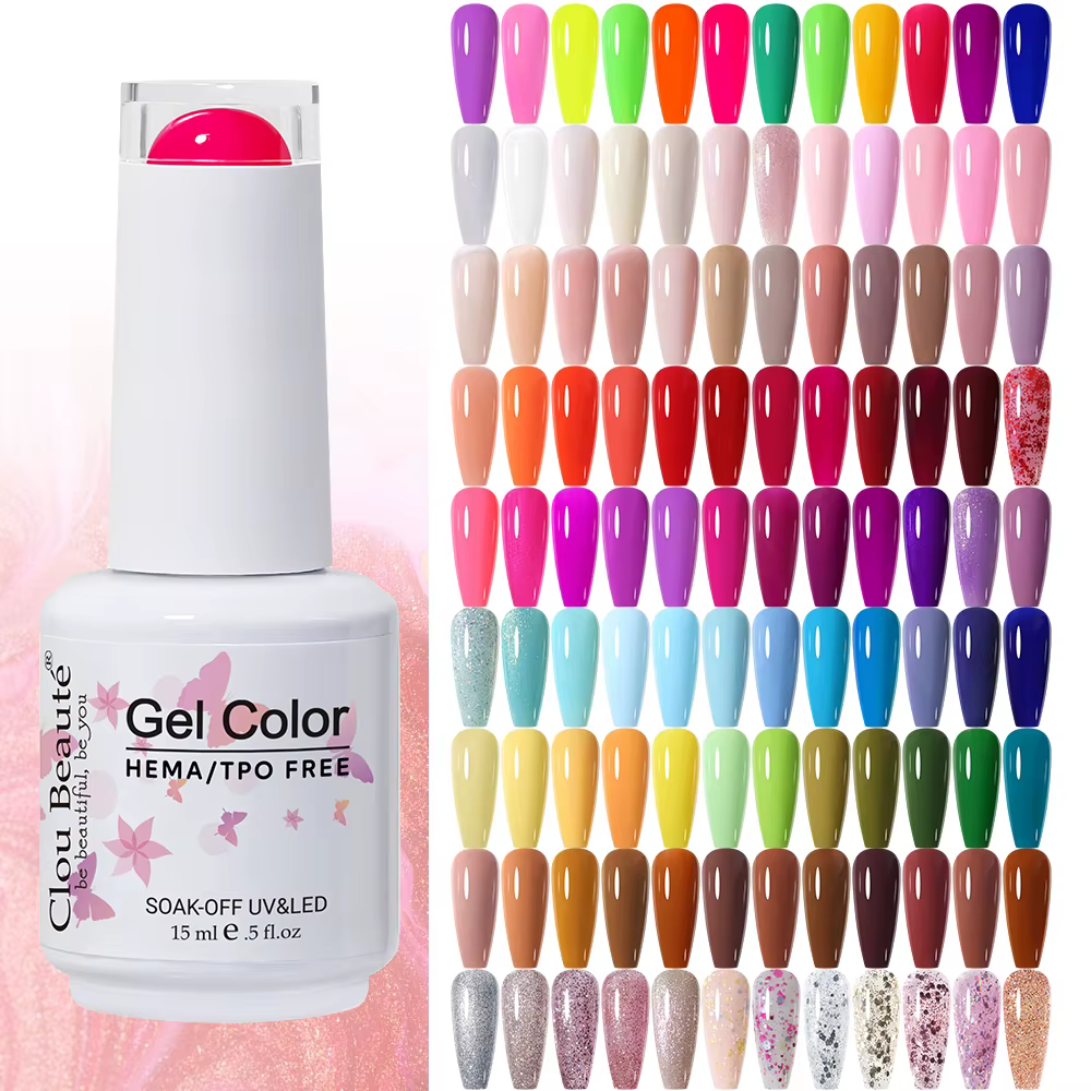 Clou Beaute Gel vernis à ongles néon marron bleu Royal rouge vert Pastal nu Nail Art vernis Gel laqu
