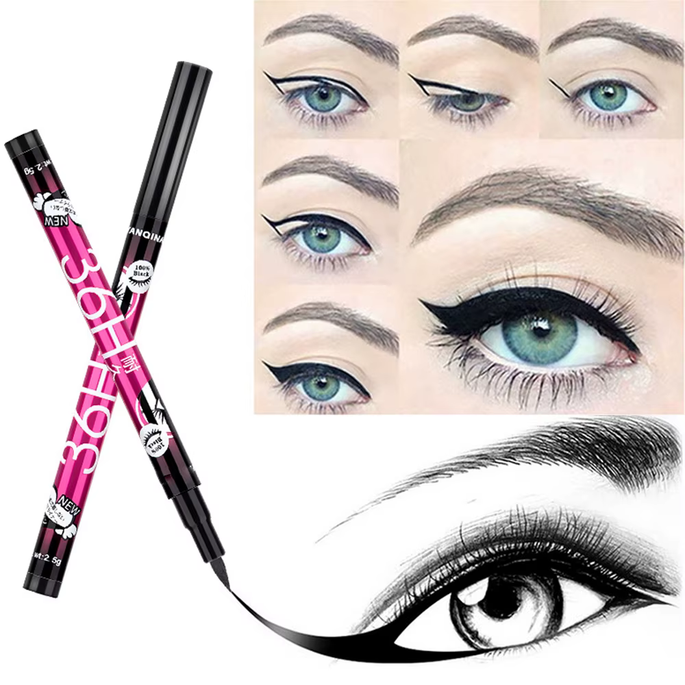 Crayons Eyeliner liquide noirs Ultra durables 36H, imperméables, anti-taches, pour débutants, maquil