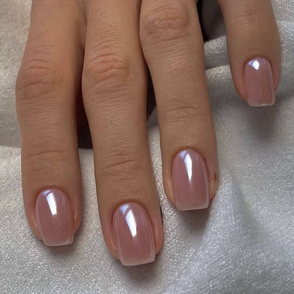 Faux ongles à paillettes Aurora N64.Short French souhaits on, faux ongles simples, couverture complè