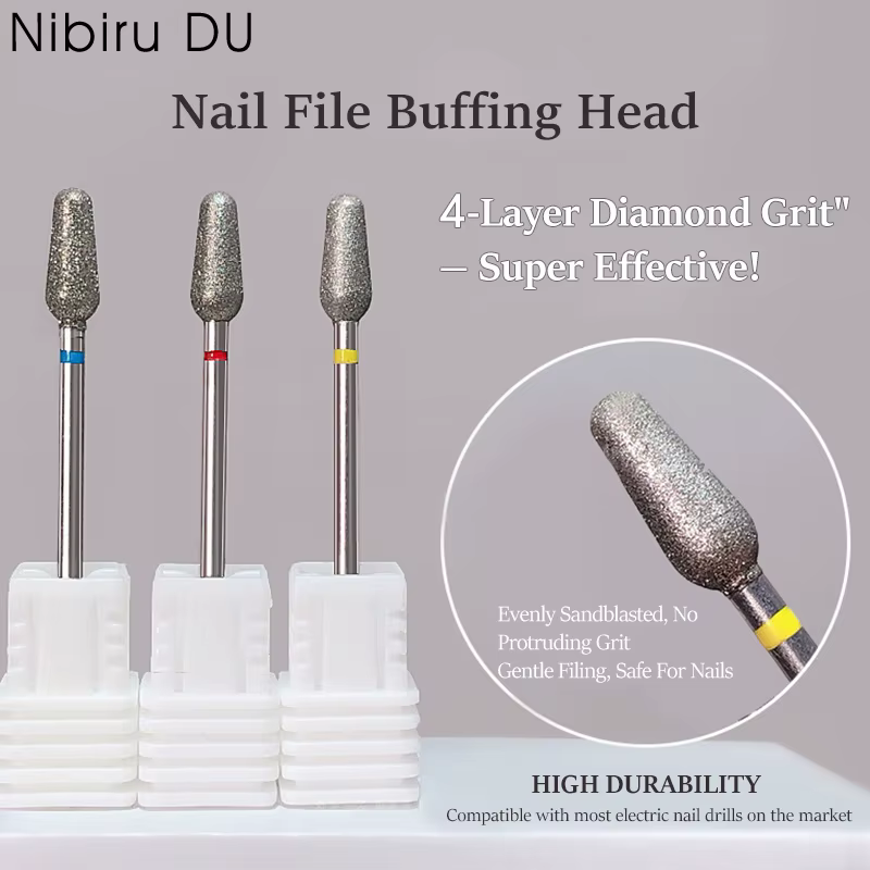 Foret à ongles électrique en diamant, lime à ongles en sable, outil de manucure pour le polissage de