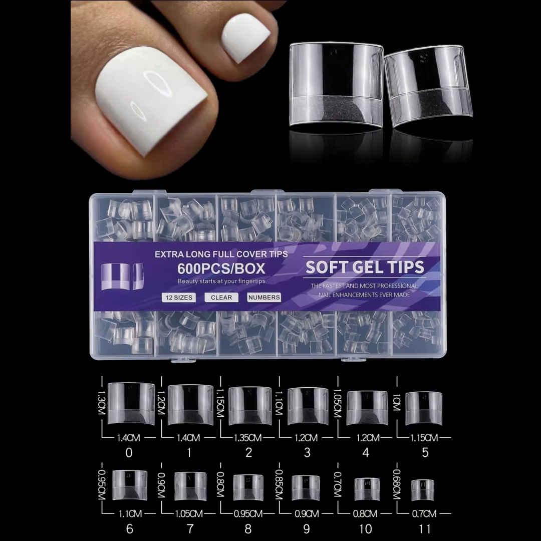 600 pièces/boîte Incognito ABS XS ongle carré en forme demi-couverture faux ongles demi-mat faux ong