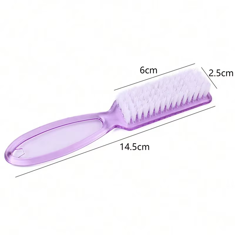Brosse de nettoyage pour ongles, 2 pièces, élimine la poussière, poudre, nettoyant en plastique pour