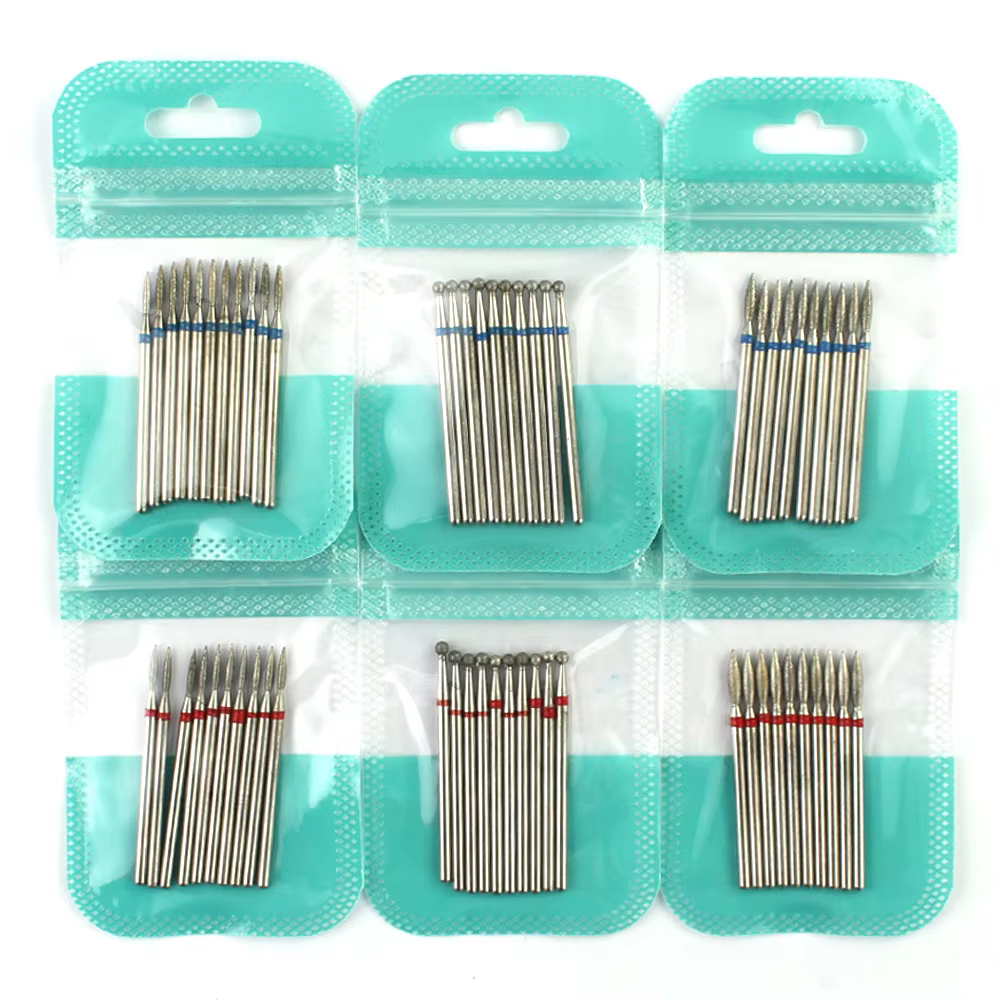 10 pièces diamant fraise ongles forets ensemble pour manucure accessoire pédicure électrique Machine