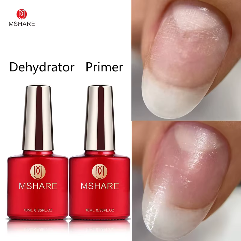MSHARE-Lot de 2 pièces de préparation des ongles, sans acide, 10ml, couche collante, séchage à l'air