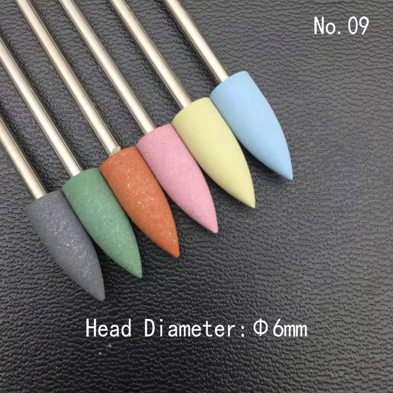 Foret à ongles en caoutchouc et silicone, fraise pour manucure, polisseuse Flexible, lime à ongles é