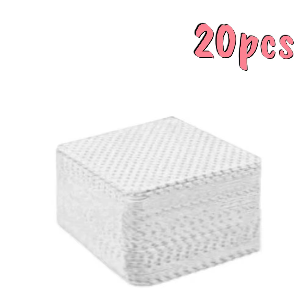 20/600 pièces lingettes à ongles non pelucheuses Gel tissus de nettoyage tampons dissolvant de verni
